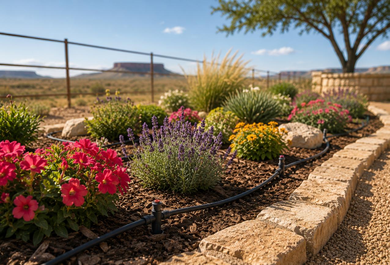 Desert Garden In Golden Light
